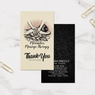 Cartes De Visite Massage Thérapie Guérison Mains Énergie Spa Bien-ê