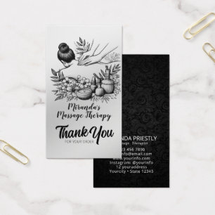 Cartes De Visite Massage Thérapie Guérison Mains Énergie Spa Bien-ê