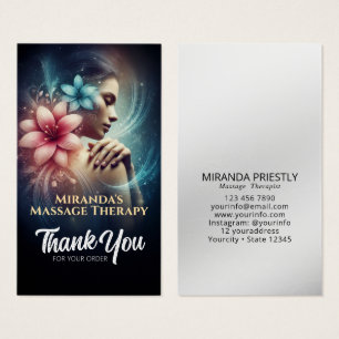 Cartes De Visite Massage Thérapie Guérison Mains Énergie Spa Bien-ê