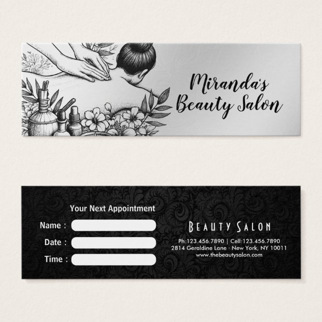 Cartes De Visite Massage Thérapie Guérison Mains Énergie Spa Bien-ê (Devant & derrière)