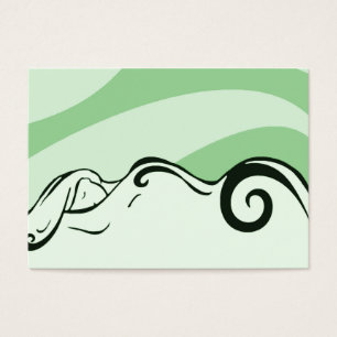 Cartes De Visite Massage vert de base