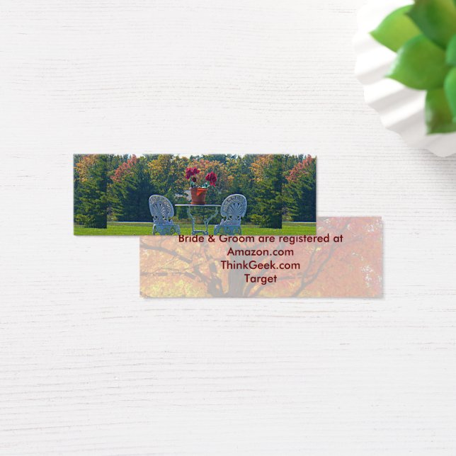 Cartes De Visite Meadow of Love Feuilles d'automne Skinny Registre  (Bureau)