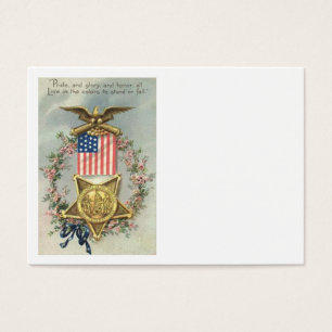 Cartes De Visite Médaille de la guerre civile de l'Union du drapeau