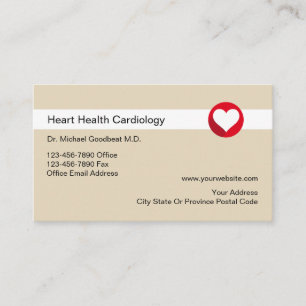 Cartes de visite Médicale de cardiologue