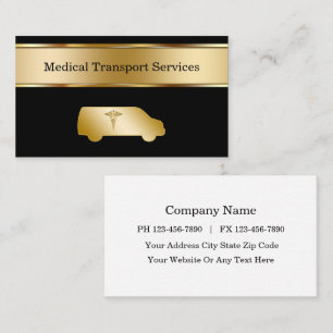 Cartes de visite Médicale de transport