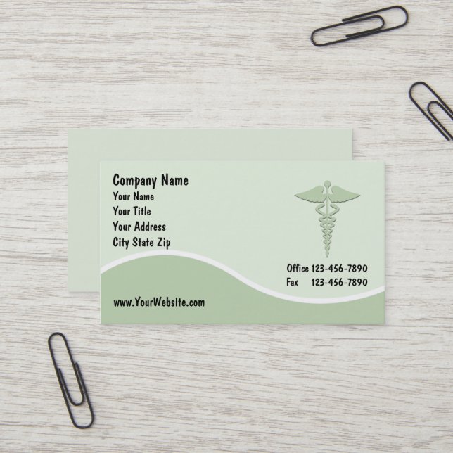 Cartes de visite médicales (Devant/Arrière en situation)