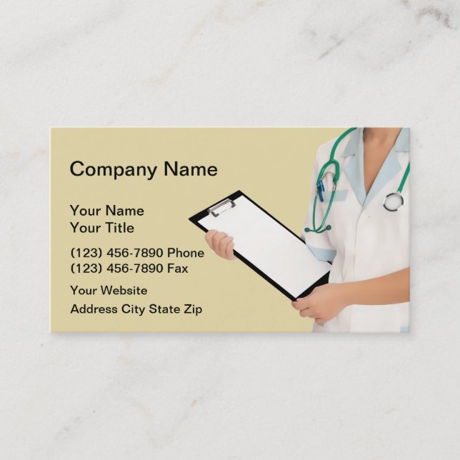 Cartes de visite médicales (Devant)