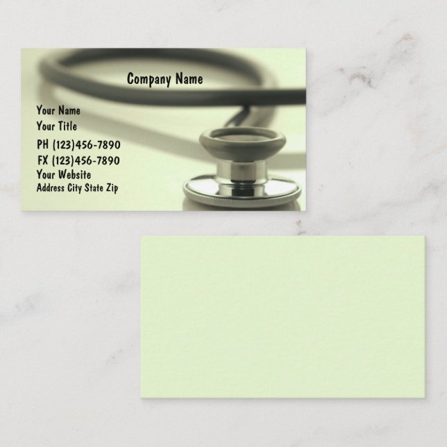 Cartes de visite Médicales (Devant / Derrière)