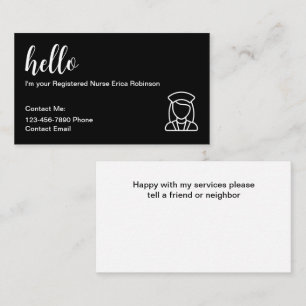 Cartes de visite Médicales de contact infirmière a