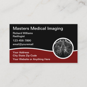 Cartes de visite Médicales de l'imagerie radiologi