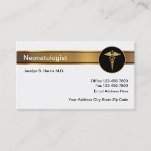 Cartes de visite médicales de néonatologue