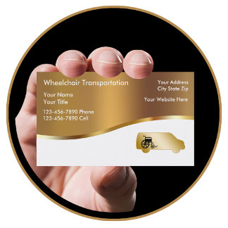 Cartes de visite Médicales de transport en fauteui