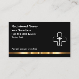 Cartes de visite médicales élégantes pour infirmiè
