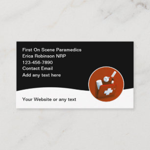 Cartes de visite médicales simples pour les secour