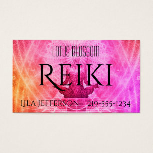 Cartes De Visite Méditation de Bouddha dans les roses Reiki