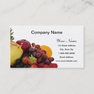 Cartes de visite mélangés de fruit