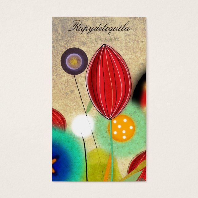 Cartes De Visite Mélodie de fleurs (Devant)