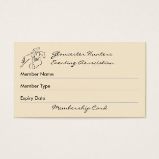 Cartes De Visite Membre du club d'éventer Hunter