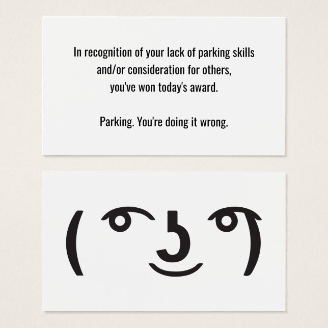 Cartes De Visite Memes Lenny face ( ͡° ͜ʖ ͡°)  Émoticône texte (Devant & derrière)