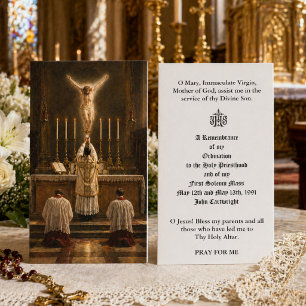 Cartes De Visite Mémorial de l'ordination de la messe latine tradit