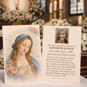 Cartes De Visite Mémorial funéraire catholique de la Vierge Marie