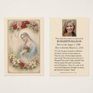 Cartes De Visite Mémorial funéraire de la Vierge Marie catholique