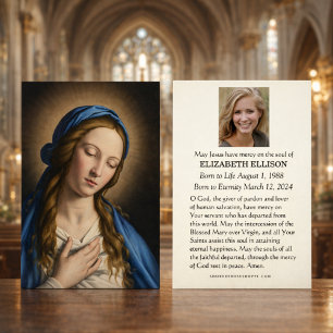 Cartes De Visite Mémorial funéraire de la Vierge Marie catholique b