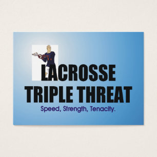 Cartes De Visite Menace SUPÉRIEURE de triple de lacrosse
