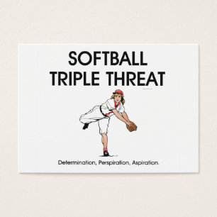 Cartes De Visite Menace SUPÉRIEURE de triple du base-ball