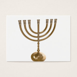 Cartes De Visite menorah dorée