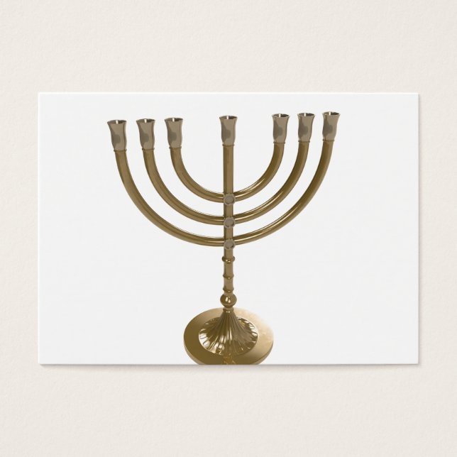 Cartes De Visite menorah dorée (Devant)