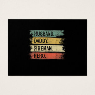 Cartes De Visite Mens Husband Daddy Fireman Hero Firefighter
