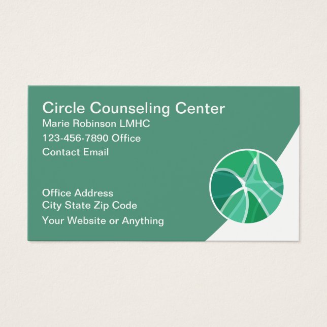 Cartes De Visite Mental Health Counseling Modern Minimalist (Devant)