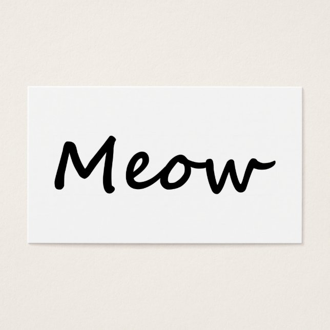 Cartes De Visite Meow Cat Kitty Voix Mewing Kitten Neko Appel (Devant)