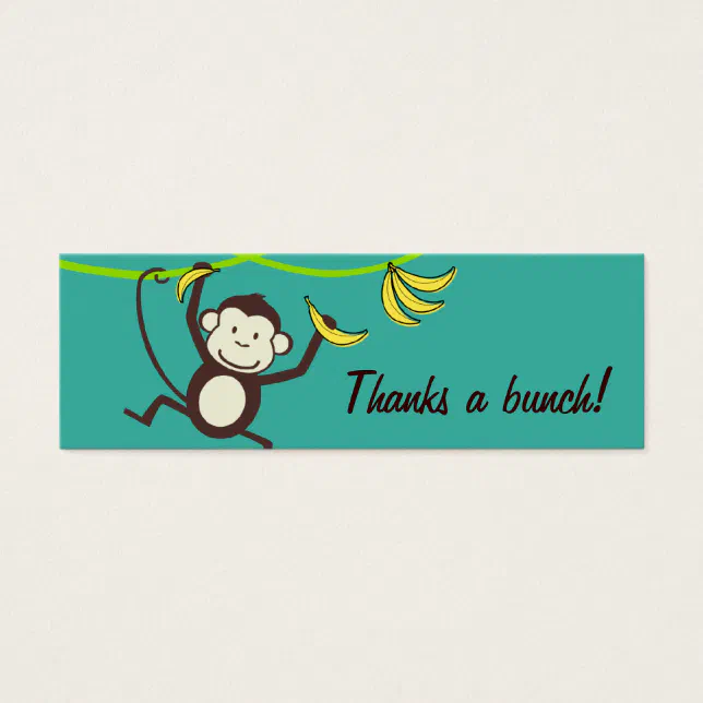 Cartes De Visite Merci à un groupe, Singe Tags cadeaux | Zazzle.fr