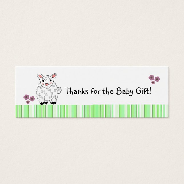 Cartes De Visite Merci Agneau Bébé (Devant)