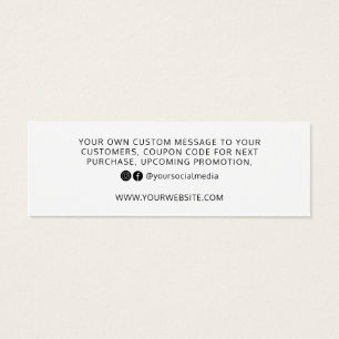 Cartes De Visite Merci de commande de script moderne élégant