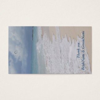 Cartes De Visite Merci de mariage spécial de plage Tags cadeaux