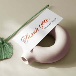 Cartes De Visite Merci De Script Élégant Pour Commande Petite Marqu