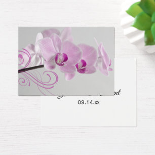 Cartes De Visite Merci d'élégance orchidée rose Favoriser les étiqu