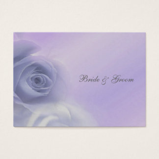 Cartes De Visite Merci Mariage Rose en argent