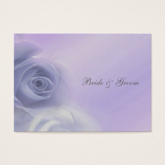 Cartes De Visite Merci Mariage Rose en argent (Devant)