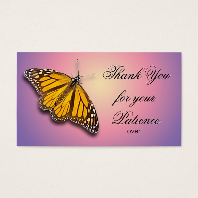 CARTES DE VISITE MERCI POUR VOTRE PATIENCE (Devant)