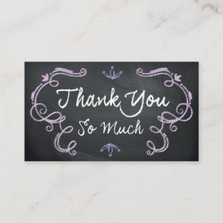 Cartes de visite Merci tableau noir