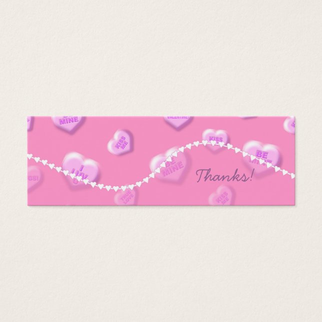 Cartes De Visite Merci Valentine Tags (Devant)