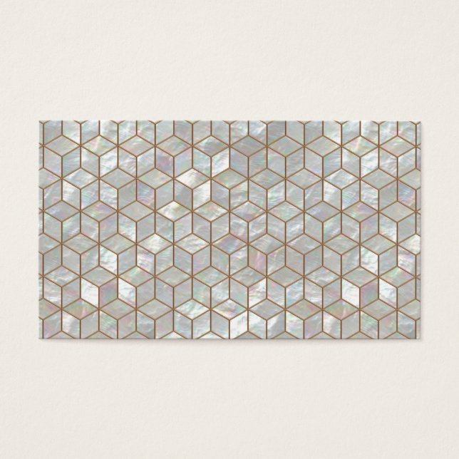 Cartes De Visite Mère De Carreaux De Perle (Devant)