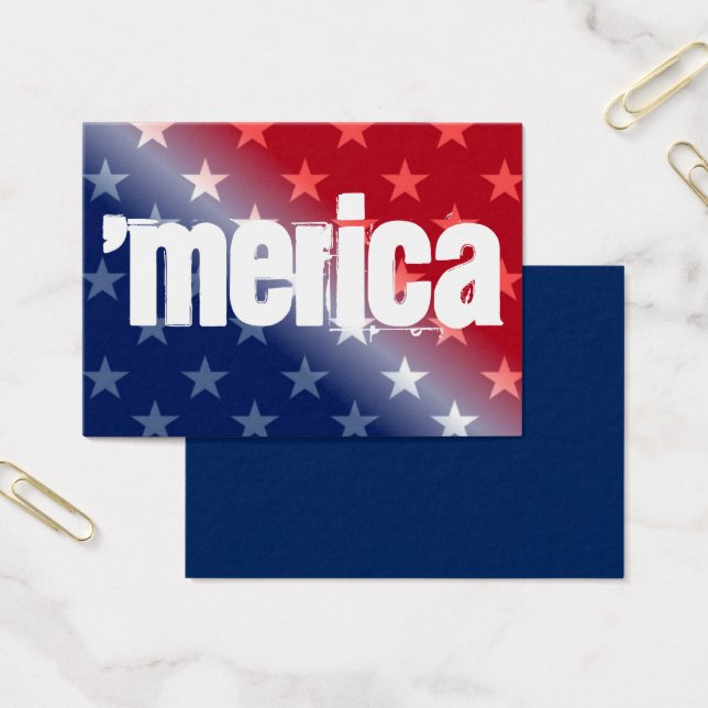 Cartes De Visite "Merica Team Cards - rouge blanc bleu (Bureau)