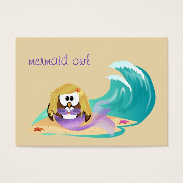 Cartes De Visite mermaid owl (Devant)