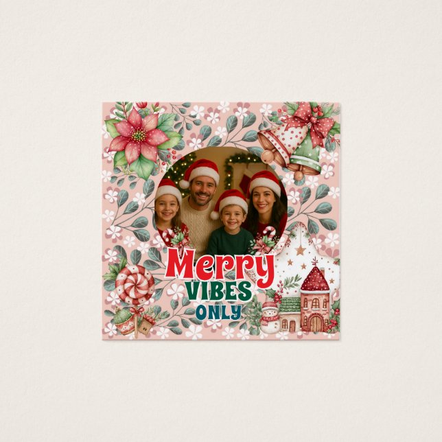 Cartes De Visite Merry Vibes Only – Funny Christmas Card  (Devant)