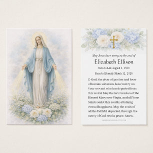Cartes De Visite Messe funéraire catholique en souvenir de la Saint